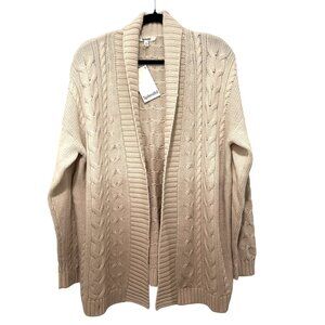 Splendid Ombre  Cable Knit Open Front Cardigan Sweater Medium NWT